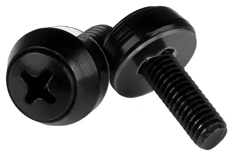 StarTech Befestigungsschrauben M5 schwarz / Schrauben / 50 Stück / Länge 12 mm