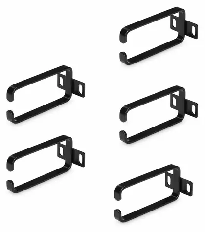 StarTech Vertikaler Kabelorganizer / Kabelmanagement-Panel / 1 HE / 5 D-Ring-Haken / für 19"-Rack