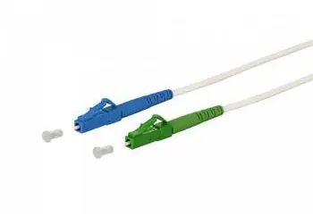 OPTIX LC/ APC-LC/UPC weißes optisches Patchkabel / Simplex / 9/125 / armiert LSZH 3 mm / 3 m