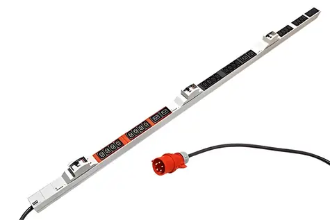 BACHMANN / Stromverteiler / 24x C13 / 6x C19 / 6x Leitungsschutzschalter / 3 m / IEC 60309 3x32A
