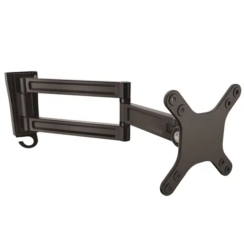StarTech Wandarm für 2 Monitore, schwarz / Arm für 2 Monitore / 13-27 Zoll / Tragkraft 15 kg / Schwenkbereich ±90°