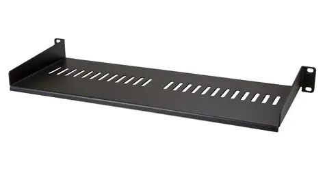 StarTech Belüftetes Rack-Regal 1HE Schwarz / Regal / 19" / Tragfähigkeit 20 kg / Stahl