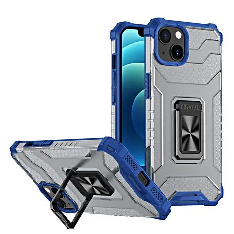 Hurtel Kristallring für Apple iPhone 12 mini blau / Schutzhülle / robust / mit Ständer