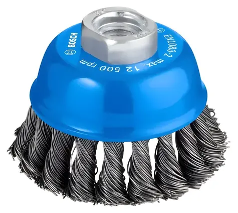 BOSCH PRO Metallbürste Schwer / Drahtbürste / Durchmesser 75 mm / Drahtstärke 0,5 mm / M14