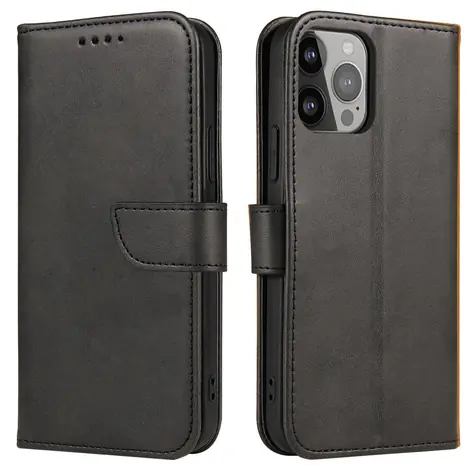 Hurtel Flip Case für Vivo Y16 Schwarz / Hülle / Magnetisch / Ständer / Brieftaschenfunktion