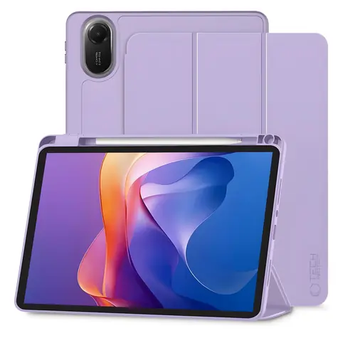 Tech-Protect SmartCase Pen lila / Hülle mit Stifthalter / XIAOMI Redmi Pad 2 11.0