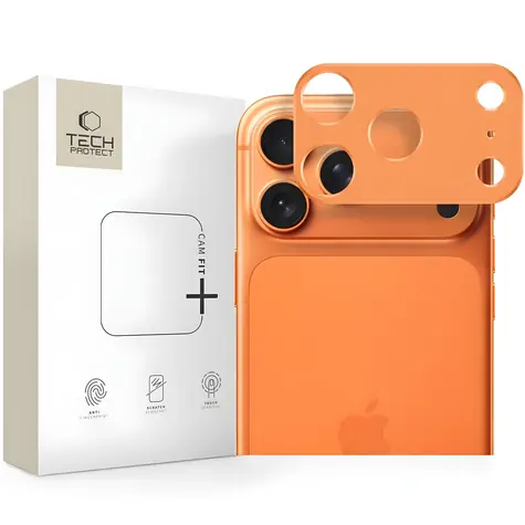 Tech-Protect Camalloy Fit+ orange / Schutzhülle für Apple iPhone 17 Pro Max / Kameraschutz