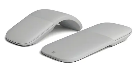 Microsoft Surface Arc Mouse, hellgrau / Kabellose Maus / BlueTrack / faltbar