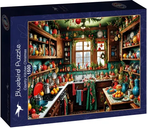 BlueBird Puzzle Nostalgie Weihnachtsküche / 1500 Teile / 85 × 61 cm
