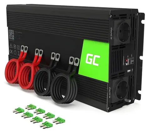 Green Cell INV20 / Spannungswandler / 24 V auf 230 V / 2000 W/4000 W / reiner Sinus