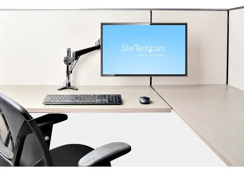StarTech Schreibtisch-Monitorarm, schwarz / Monitorarm / 32-49 Zoll / Tragkraft 8 kg / 360°-Drehung