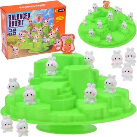 JOKOMISIADA Balancespiel Fallende Hasen / 20 Teile / 2-4 Spieler / ab 3 Jahren