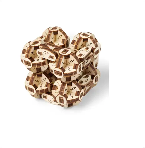 Ugears 3D-Puzzle Flexi-Cube 2.0 / ab 14 Jahren / 144 Teile / Schwierigkeitsgrad: leicht