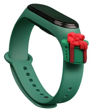 Hurtel Armband Weihnachten Dunkelgrün / Armband / XIAOMI Mi Band 3/4 / Weihnachtsgeschenk