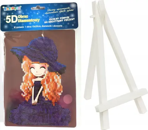 Norimpex Diamantmalerei Mädchen / 15x20 cm / mit Ständer