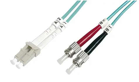 OPTIX LC-ST / Optisches Patchkabel / 50/125 / OM3 / Duplex / 1 m