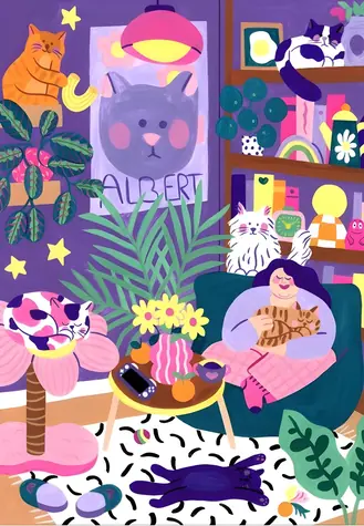 Puzzle „Katzenliebhaber“ von PIECES & PEACE / 1000 Teile