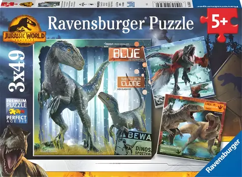 Ravensburger Puzzle Jurassic World: Domination / 3x49 Teile / ab 5 Jahren