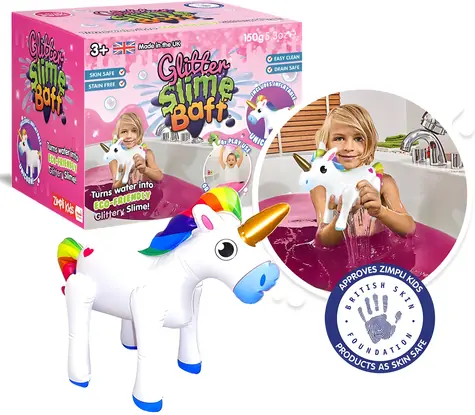 ZIMPLI KIDS Glitzer-Schleim-Einhorn-Badegel