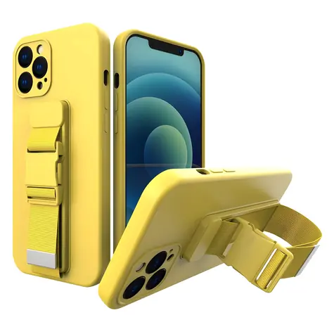 Hurtel Rope Case gelb / Schutzhülle / XIAOMI POCO X3 NFC / mit Tragegurt
