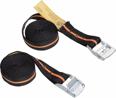 Compass -Zurrgurt 2x2,5m TÜV/GS schwarz-orange / Zurrgurt / 25 mm / 250 daN / 2 Stück
