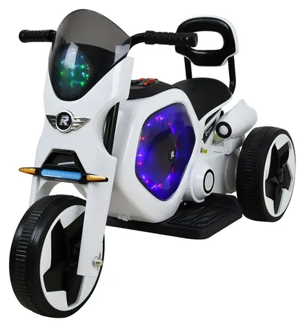 RACCEWAY® Kinder-Elektrodreirad weiß / Dreirad / 6V 25W / 2,5-3,5 km/h / Tragfähigkeit 25 kg / ab 3 Jahren