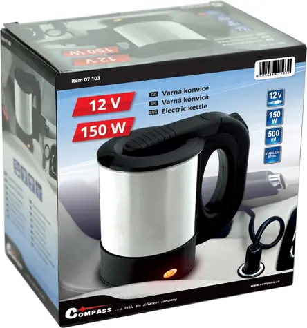 Compass Auto-Wasserkocher 12V / Wasserkocher / Edelstahl / 500 ml / 150 W