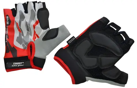 Rulyt TRULY TOP NX3GEL rot, Größe L / Fahrradhandschuhe / Gelverstärkungen an der Handfläche / reflektierendes Element