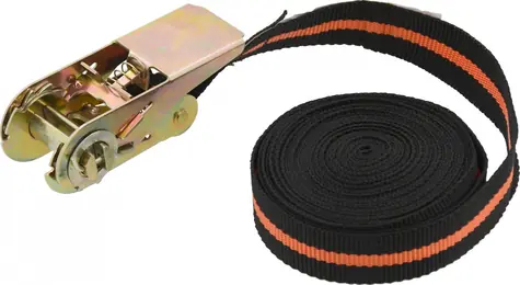 Compass -Ratschengurt TÜV/GS schwarz-orange / Sicherungsgurt / 125 daN / 25 mm x 5 m