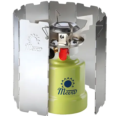 Meva Windschutz für Campingkocher, silber / Windschutz / Camping