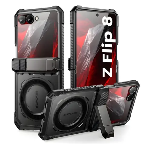 Supcase UB Grip Mag schwarz / Schutzhülle / für Samsung Galaxy Z Flip 8 / MagSafe