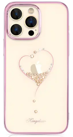 Kingxbar Wish Series pink / Silikonhülle / Swarovski-Kristalle / für Apple iPhone 14 PLUS