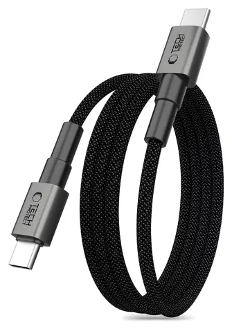 Tech-Protect Ultraboost DNA MagTwist grau / Kabel USB-C - USB-C / PD 100W / 5A / 200 cm