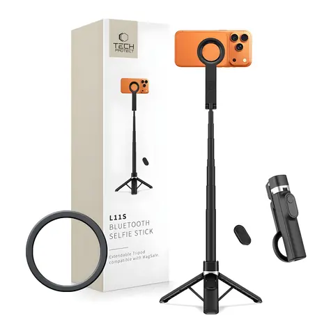 Tech-Protect L11S MagSafe schwarz / Selfie-Stick / MagSafe-Halterung