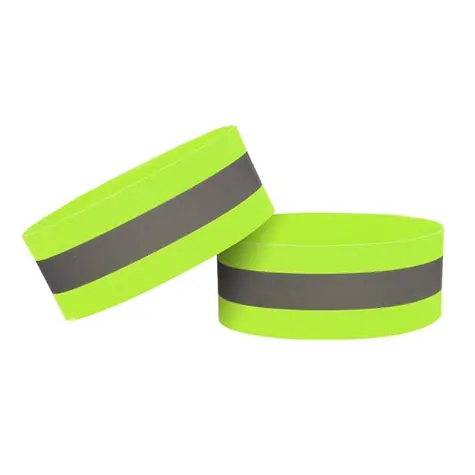 Hurtel Reflektierendes Armband, gelb / Reflektierendes Band / Klettverschluss / 4 cm
