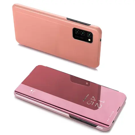 Hurtel Clear View Hülle mit Klappe, pink / Flip-Hülle / Samsung Galaxy A03s