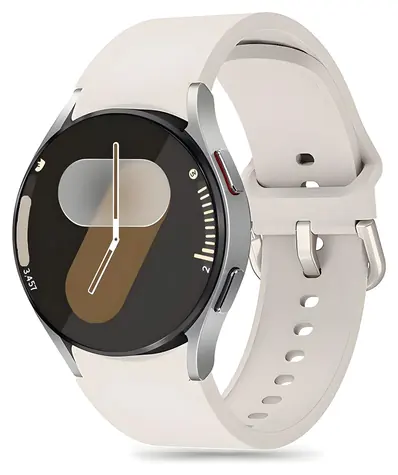 Tech-Protect Silikonarmband, beige, für Samsung Galaxy Watch 4/5/5 Pro/6/7/FE