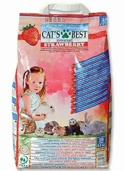 Cats Best Erdbeere / Katzenstreu / 10 l / Holzpellets / Erdbeerduft