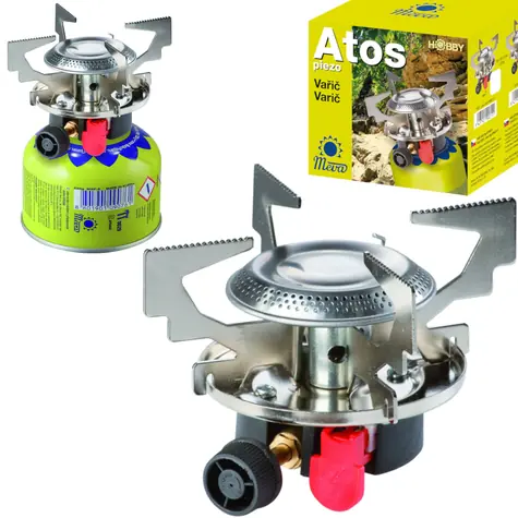 Meva ATOS / Campingkocher / Gaskartuschen / Piezozündung / 1,8 kW