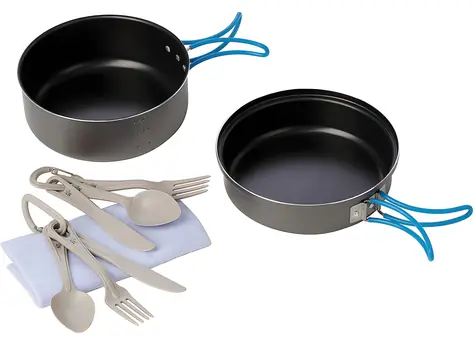 Meva Tourist Besteckset für 2 Personen / Geschirrset / Camping