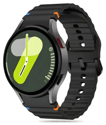 Tech-Protect Silikon-Sportarmband, schwarz, für Samsung Galaxy Watch 4/5/5 Pro/6/7/FE