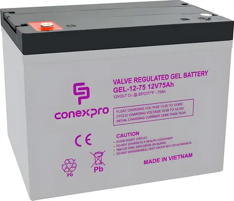 Conexpro GEL-12-75 / Batterie / GEL / 12V/75Ah / Deep Cycle / T14-M6
