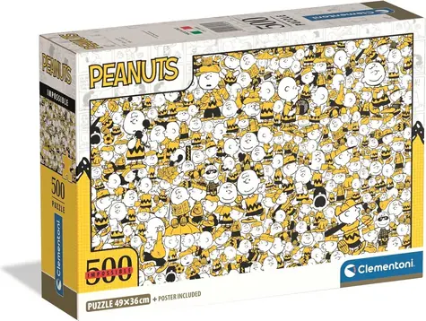 Clementoni Puzzle Impossible: Peanuts / 500 Teile / ab 14 Jahren