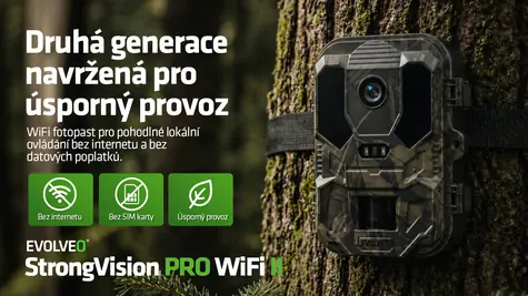 Evolveo StrongVision PRO WiFi II / Kamera / PIR / IP65 / 4K-Video / WiFi / 10.000 mAh