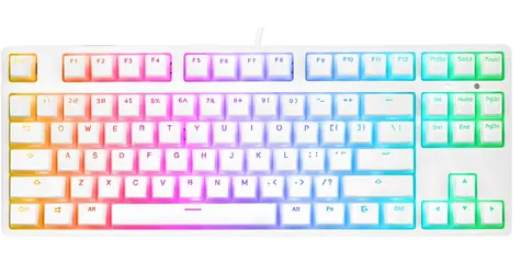 Rampage Ghost TKL weiß / Gaming-Tastatur / mechanisch / Huano Red Switch / hintergrundbeleuchtet / kabelgebunden