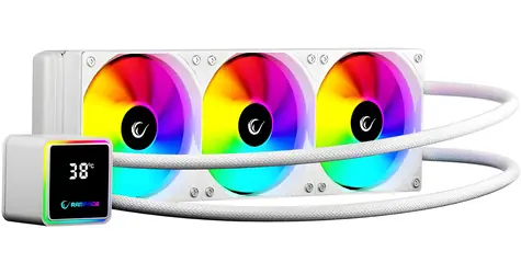Rampage Infinite V360 weiß / AIO-CPU-Wasserkühlung / 360 mm / ARGB / Temperaturanzeige