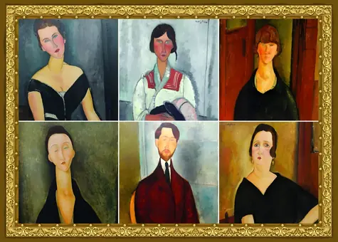 GRAPHICS Modigliani Collage Puzzle / 500 Teile / 47,8 × 34,2 cm