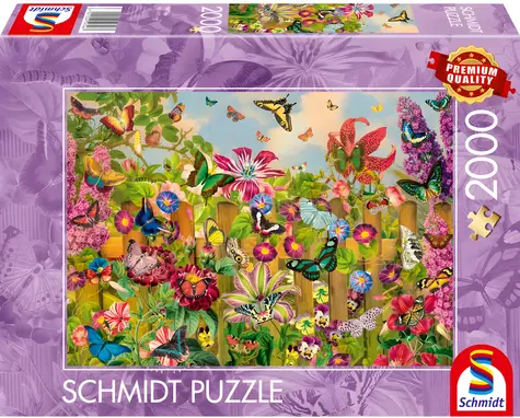 Schmidt Puzzle Bezaubernder Schmetterlingsgarten / 2000 Teile / ab 14 Jahren