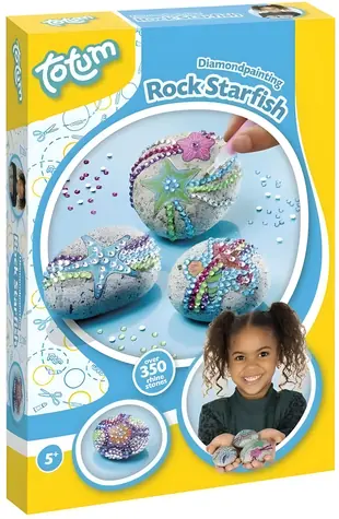 TOTUM Kreativset Steindekoration / Kreativset / Glitzersteine / Glitzerkleber / Pinsel