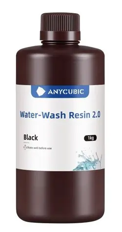 Anycubic UV Water Washable 2.0 Schwarz 1 kg / UV-Harz - Flüssigdruckmaterial / 365-405 nm